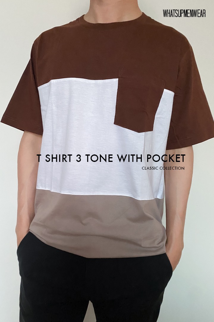 T Shirt 3 Tone with Pocket