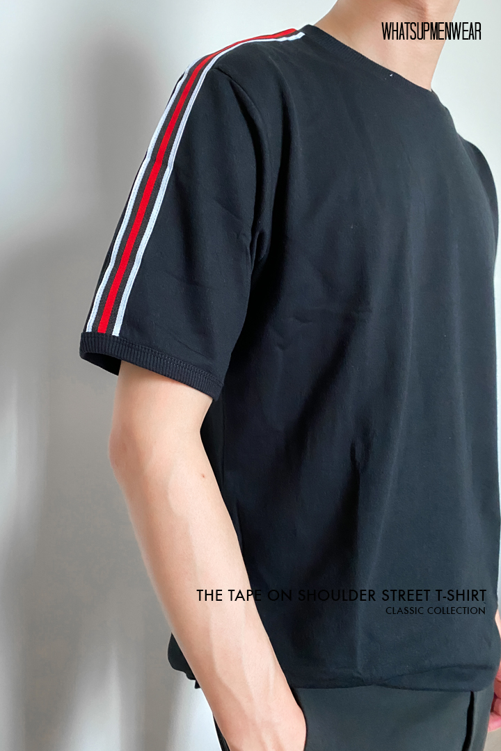 The tape on shoulder Street T-Shirt 