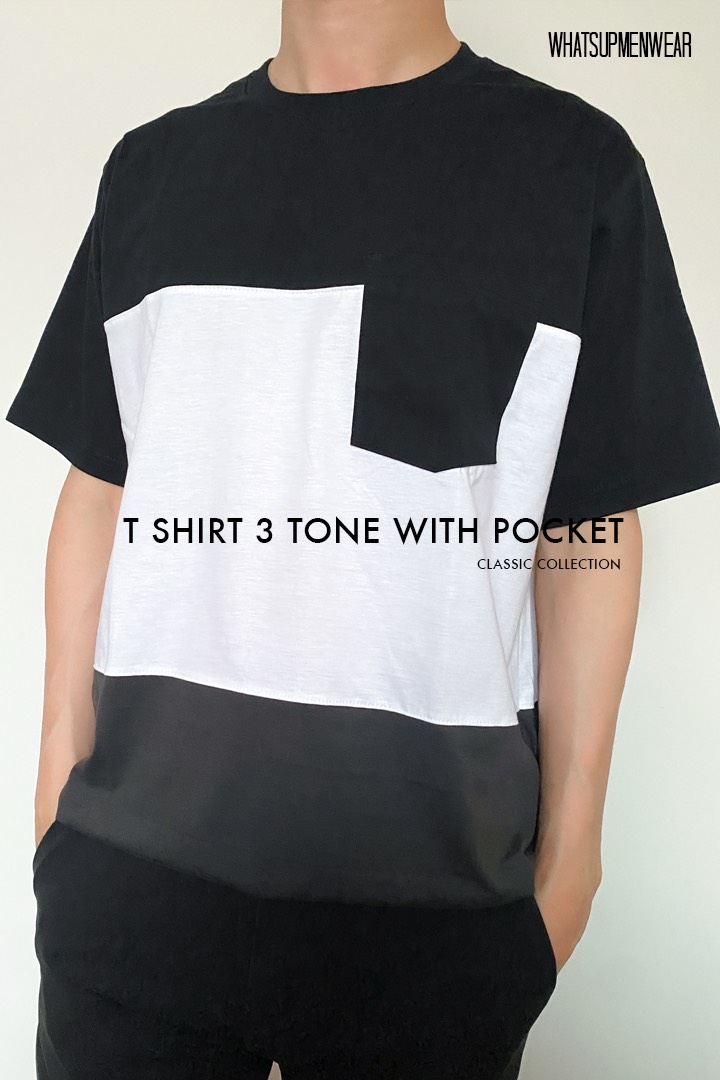T Shirt 3 Tone with Pocket