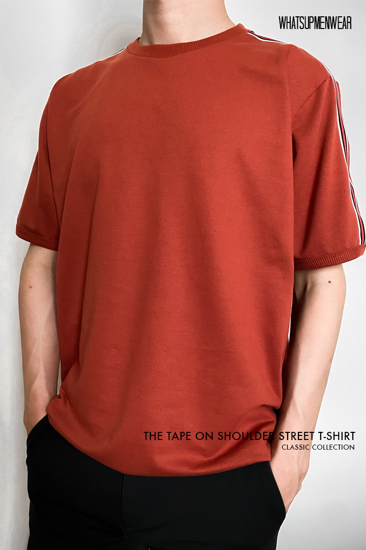 The tape on shoulder Street T-Shirt 