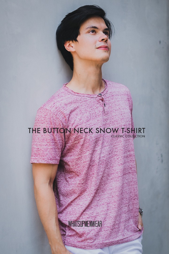 Button neck snow material